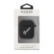 Guess GUACA2LSVSBW AirPods 1/2 cover Silicone Vintage tok, fekete-fehér