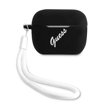   Guess GUACAPLSVSBW AirPods Pro cover Silicone Vintage tok, fekete-fehér