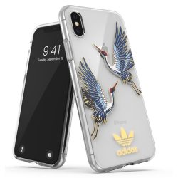   Adidas Original Clear Case Birds iPhone X/Xs hátlap, tok, mintás, átlátszó-színes