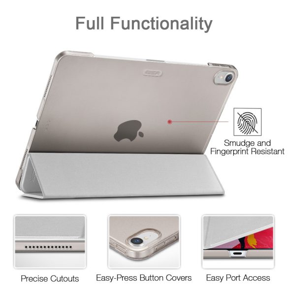 ESR Yippee Series iPad Pro 12.9 (2018) oldalra nyíló okos tok, ezüst