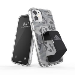   Adidas Sport Clear Grip Case iPhone 12 Mini hátlap, tok, szürke