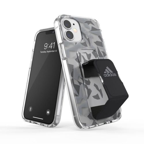 Adidas Sport Clear Grip Case iPhone 12 Mini hátlap, tok, szürke