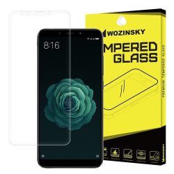   Wozinsky Xiaomi Mi A2 /Mi 6X kijelzővédő edzett üvegfólia (tempered glass) 9H keménységű (nem teljes kijelzős 2D sík üvegfólia), átlátszó