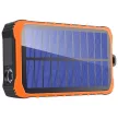 4smarts Prepper Solar napelemes Power Bank 12000mAh - 2xUSB-A, fekete/narancs