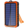 4smarts Prepper Solar napelemes Power Bank 12000mAh - 2xUSB-A, fekete/narancs