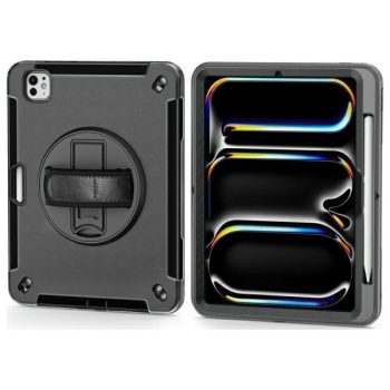   4smarts Rugged Case Grip iPad Pro 11" (M4, 2024) ütésálló tok, fekete