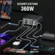 4smarts asztali töltő állomás Lucid GaN DIY 360W 5xUSB-C 1xUSB-A , szürke
