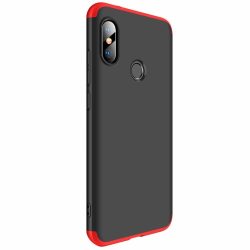   Full Body Case 360 Xiaomi Mi A2/Mi 6X hátlap, tok, fekete-piros