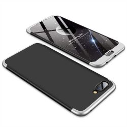   Full Body Case 360 Huawei Honor 10 hátlap, tok, fekete-ezüst