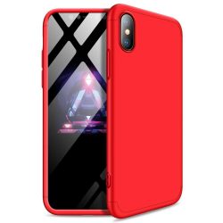 Full Body Case 360 iPhone Xs Max, hátlap, tok, piros
