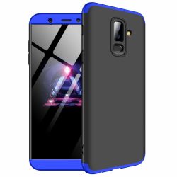   Full Body Case 360 Samsung Galaxy A6 Plus (2018), hátlap, tok, fekete-kék