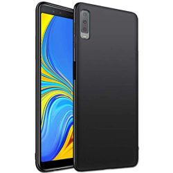   Samsung Galaxy A7 (2018) Soft Matt TPU szilikon hátlap, tok, fekete