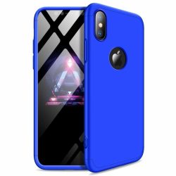   Full Body Case 360 iPhone Xr, hátlap, tok, logo szabadon, kék