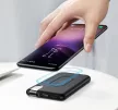 Baseus Thin Power Bank and Qi Wireless Charger, hordozható külső akkumulátor, 10000 mAh, vezeték nélküli Qi töltő, rózsaszín