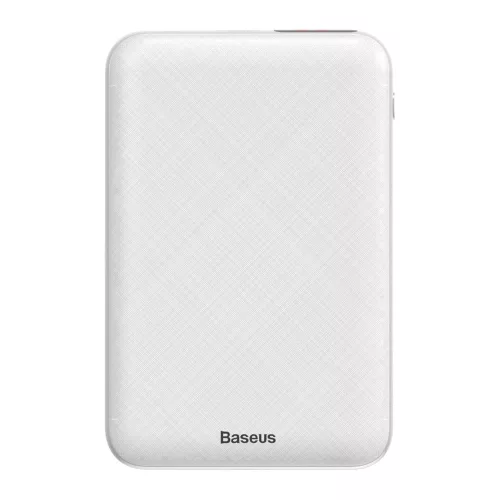 Baseus Mini S PD Power Bank külső akkumulátor 10000 mAh USB/USB-C PD, digitális kijelzővel, gyorstöltés, 10000 mAh, fehér