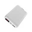 Baseus Mini S PD Power Bank külső akkumulátor 10000 mAh USB/USB-C PD, digitális kijelzővel, gyorstöltés, 10000 mAh, fehér