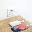 Baseus Mini S PD Power Bank külső akkumulátor 10000 mAh USB/USB-C PD, digitális kijelzővel, gyorstöltés, 10000 mAh, fehér