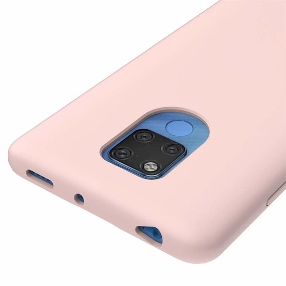 Silicone Flexible Rubber Huawei Mate 20 szilikon hátlap, tok, rózsaszín