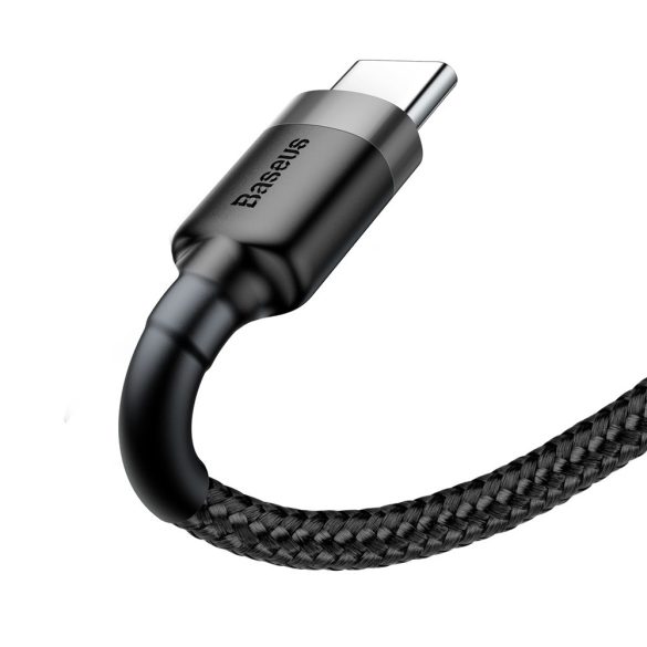 Baseus Cafule CATKLF-AG1 USB/USB-C adat- és töltőkábel, 3.0 gyorstöltés, 3A, 0,5m, fekete-szürke