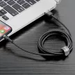 Baseus Cafule CALKLF-CG1 USB Lightning adat- és töltőkábel, QC 3.0 gyorstöltés, 1.5A, 2m, fekete-szürke