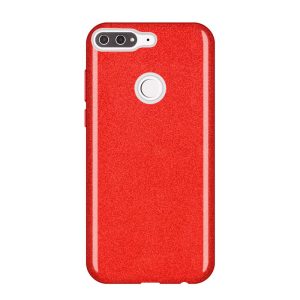 Wozinsky Glitter Case Shining Cover Huawei Y7 Prime (2018) hátlap, tok, piros