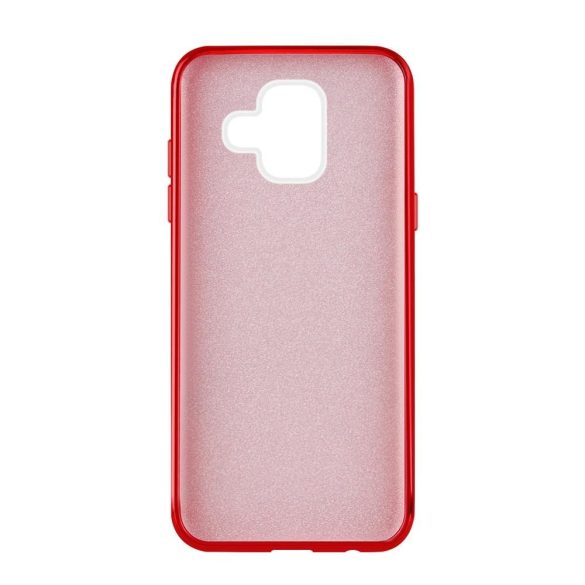 Wozinsky Glitter Case Shining Cover Samsung Galaxy A6 (2018) hátlap, tok, piros
