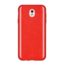   Wozinsky Glitter Case Shining Cover Samsung Galaxy J7 (2017) hátlap, tok, piros