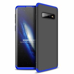   Full Body Case 360 Samsung Galaxy S10, hátlap, tok, fekete-kék