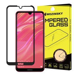   Wozinsky Huawei Y7 (2019)/Y7 Pro (2019) 5D Full Glue teljes kijelzős edzett üvegfólia (tempered glass) 9H keménységű, tokbarát, fekete