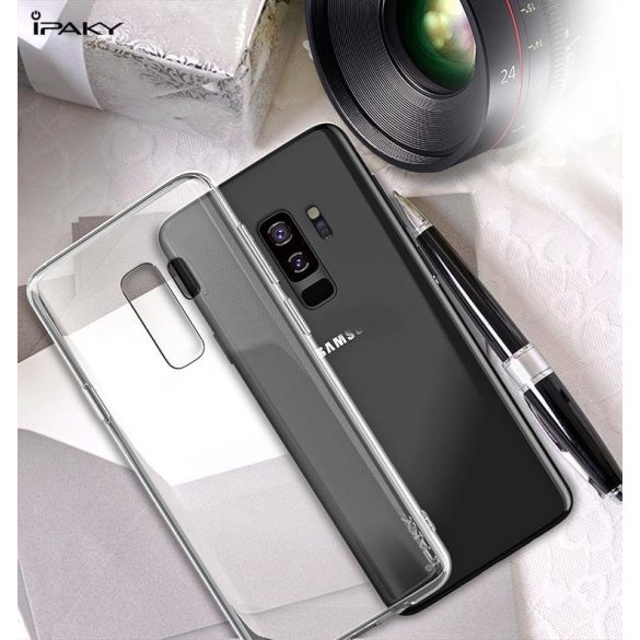 iPaky Effort Samsung Galaxy J3 (2017) szilikon hátlap és kijelzővédő edzett üvegfólia, átlátszó