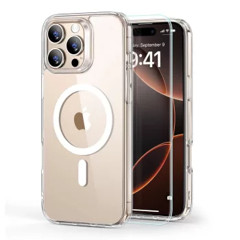  ESR Classic Hybrid Halolock MagSafe Case + tempered glass iPhone 16 Pro Max - Clear