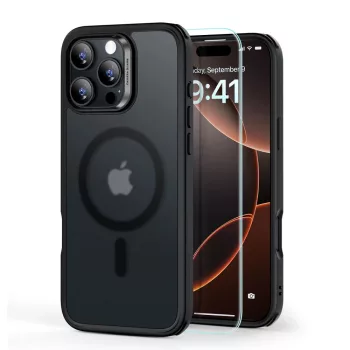   ESR CLASSIC HYBRID HALOLOCK MAGSAFE & tempered glass IPHONE 16 PRO MAX FROSTED tok, fekete