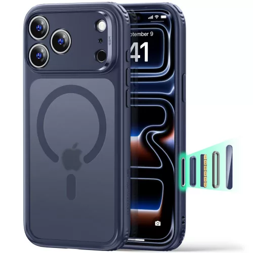 ESR Classic Hybrid MagSafe iPhone 17 Pro / 18 Pro tok, matt kék