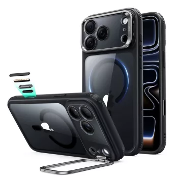   ESR Classic Hybrid Kickst MagSafe iPhone 17 Pro Max / 18 Pro Max tok, átlátszó-fekete
