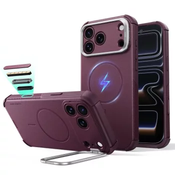   ESR Cyber Tough Kickst MagSafe iPhone 17 Pro / 18 Pro tok, bordó