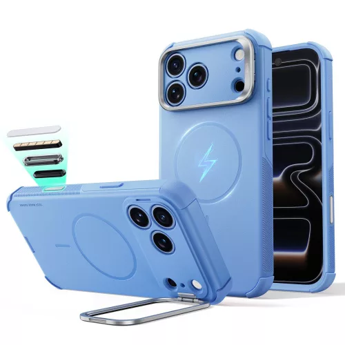 ESR Cyber Tough Kickst MagSafe iPhone 17 Pro / 18 Pro tok, világoskék