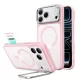 ESR Classic Hybrid Kickst MagSafe Frosted Bubblegum Pink iPhone 17 Pro / 18 Pro tok, matt rózsaszín