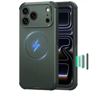  ESR Cyber Tough MagSafe iPhone 17 Pro Max / 18 Pro Max tok, zöld