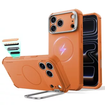   ESR Cyber Tough Kickst MagSafe iPhone 17 Pro / 18 Pro tok, narancssárga