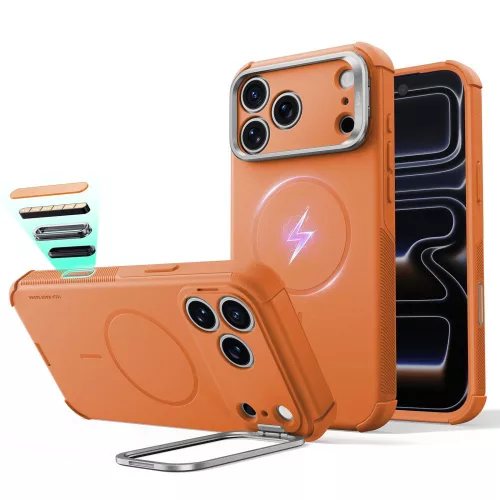 ESR Cyber Tough Kickst MagSafe iPhone 17 Pro / 18 Pro tok, narancssárga