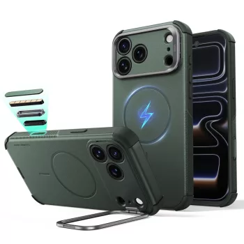   ESR Cyber Tough Kickst MagSafe iPhone 17 Pro Max / 18 Pro Max tok, zöld