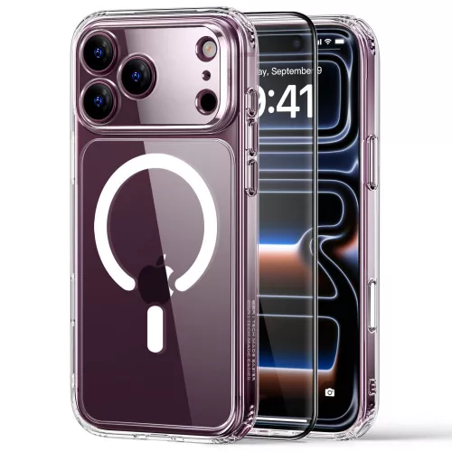 ESR Classic Hybrid MagSafe & iPhone 17 Pro / 18 Pro üvegfólia, átlátszó