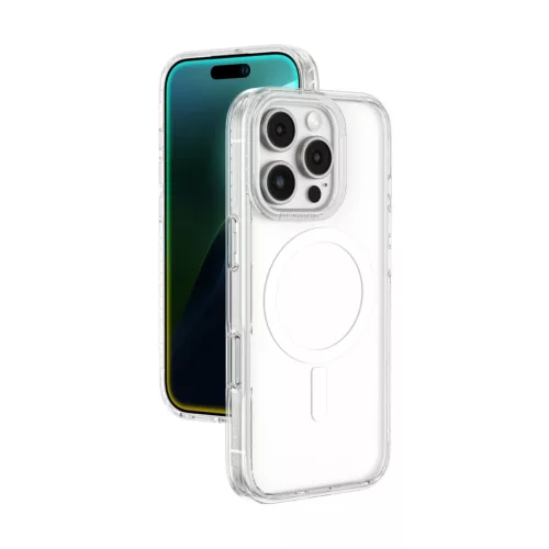 AmazingThing Titan Pro Mag Case Magnetic Ring iPhone 16 Pro tok, átlátszó