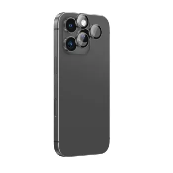   AmazingThing AR Aluminum 3 Lens Glass with Camera Lens Frame iPhone 16 Pro / 16 Pro Max kameravédő, fekete