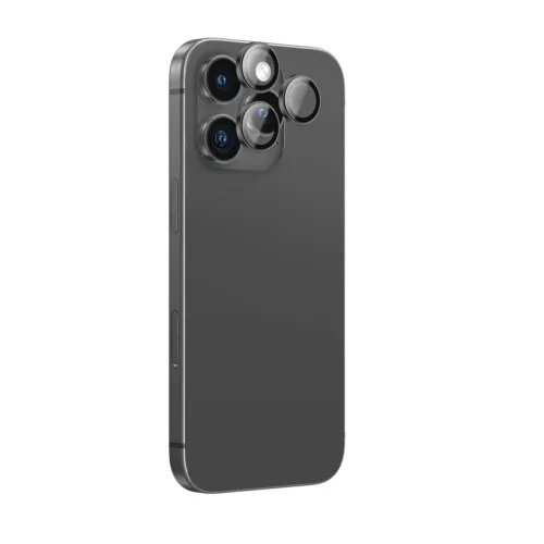 AmazingThing AR Aluminum 3 Lens Glass with Camera Lens Frame iPhone 16 Pro / 16 Pro Max kameravédő, fekete