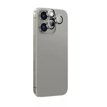   AmazingThing AR Aluminum 3 Lens Glass with Camera Lens Frame iPhone 16 Pro / 16 Pro Max kameravédő, ezüst