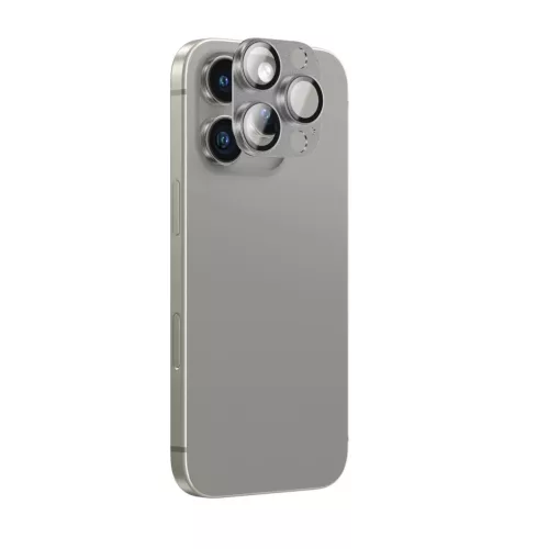 AmazingThing Aviation-Grade Alloy Tempered Glass Lens iPhone 16 Pro / 16 Pro Max Camera Lens kameravédő, ezüst