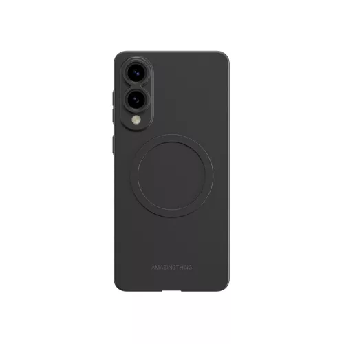 AmazingThing Minimal Air Case with Magnetic Ring Samsung Galaxy S25 Edge tok, fekete