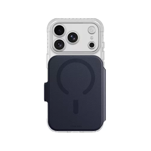 AmazingThing Titan Pro Lens Flip Set Wallet, MagSafe iPhone 18 Pro Max tok, sötétkék