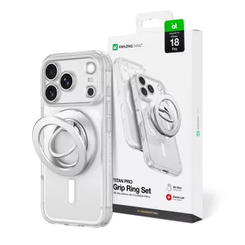   AmazingThing Titan Pro Lens Ring Set Camera Cover Magnetic Ring MagSafe iPhone 18 Pro tok, átlátszó